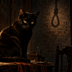 El Gato Negro, de Edgar Allan Poe. Imagen creada para mi interpretación